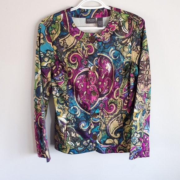 Colourful Patterned Jacket size 4 - Picture 3 of 8